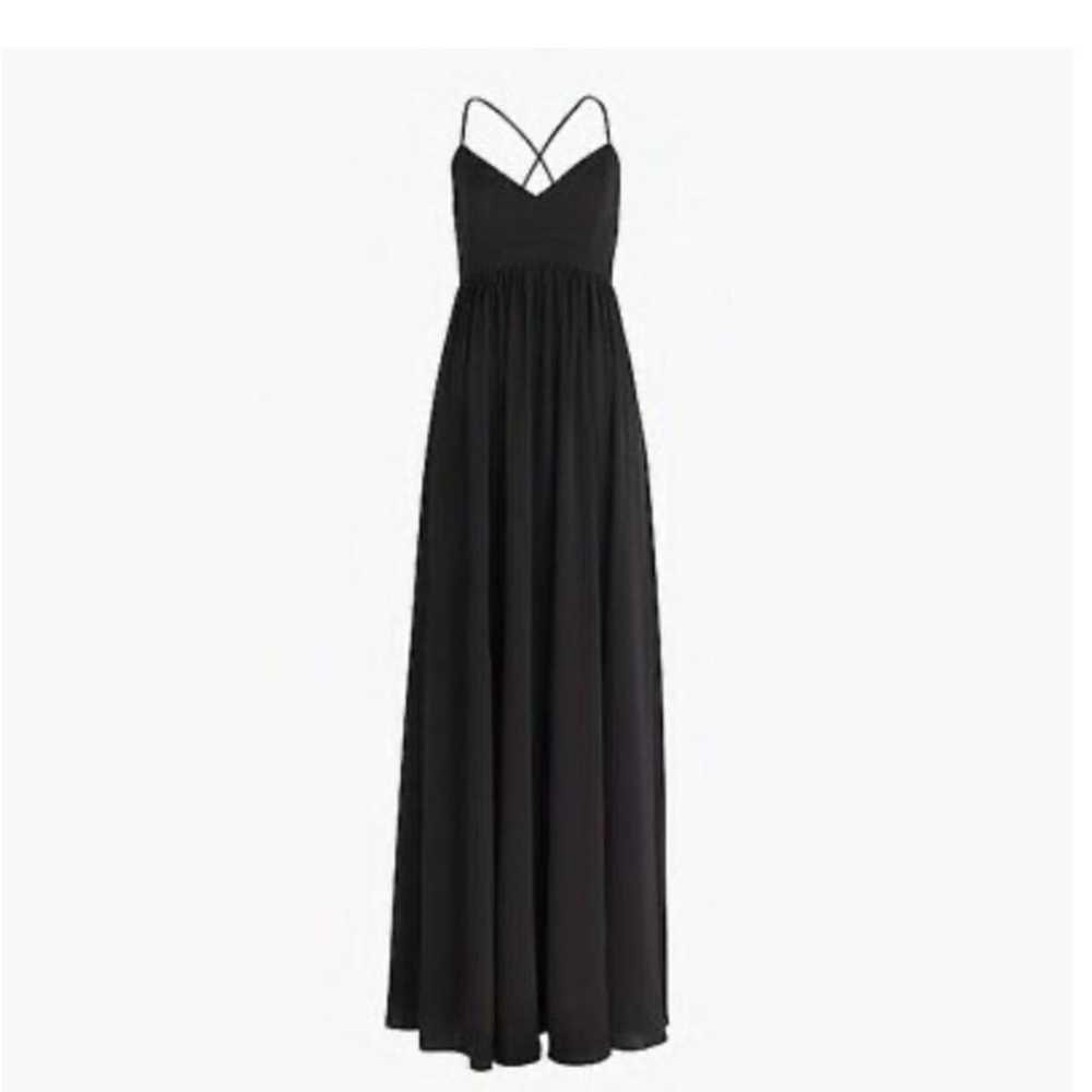 Floor length black dress